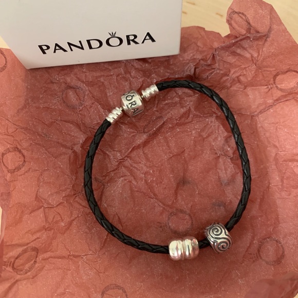 Pandora Black Clasp 925 Charm Bracelet 7.5" - Picture 6 of 9